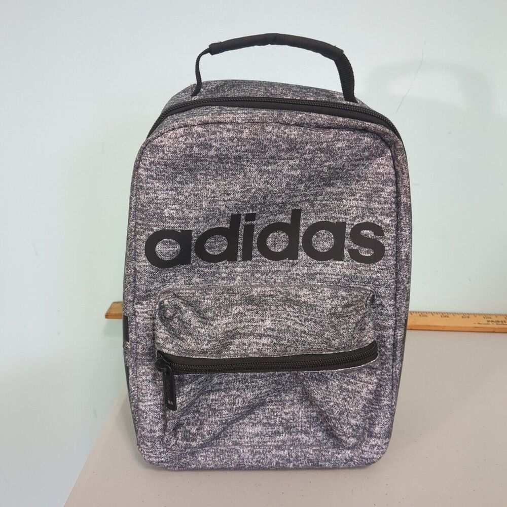 Adidas Insulated Lunch Bag Black Gray Marled